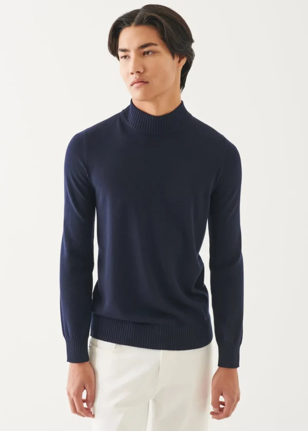 Extra-Fine Merino Mock Neck Sweater