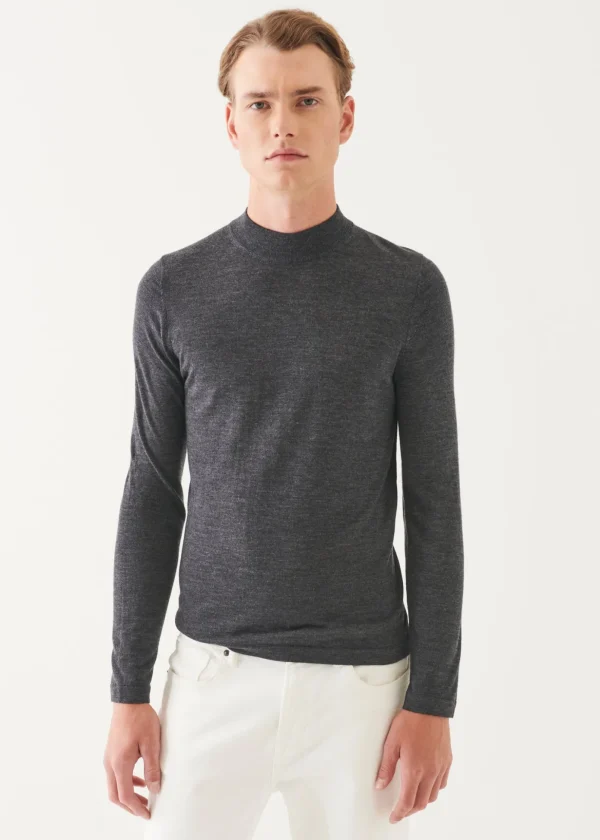 Extra-Fine Merino Mock Neck