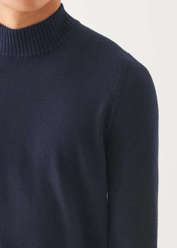 Extra-Fine Merino Mock Neck Sweater