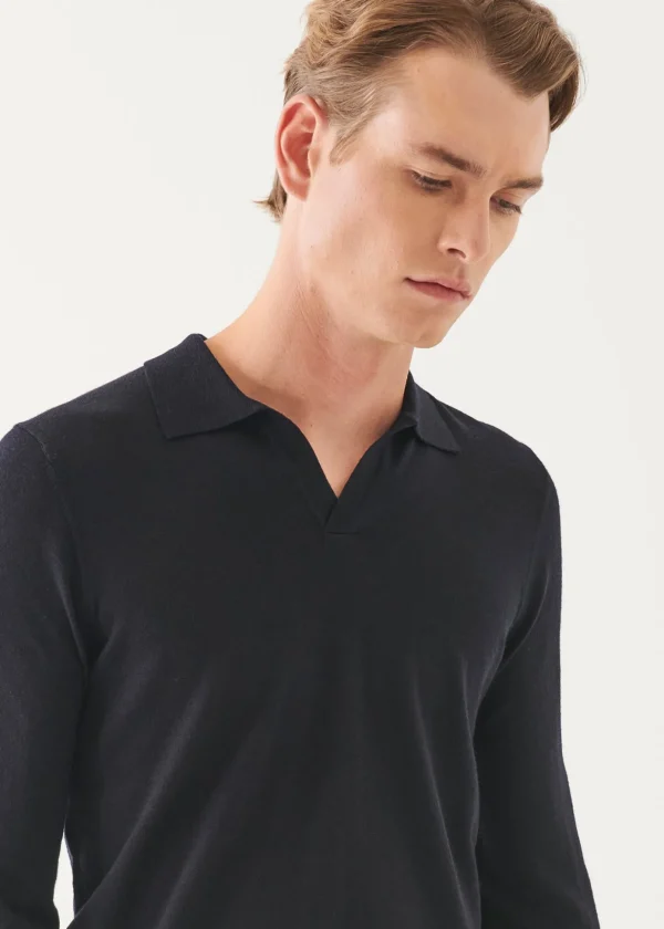 Extra-Fine Merino Open Polo