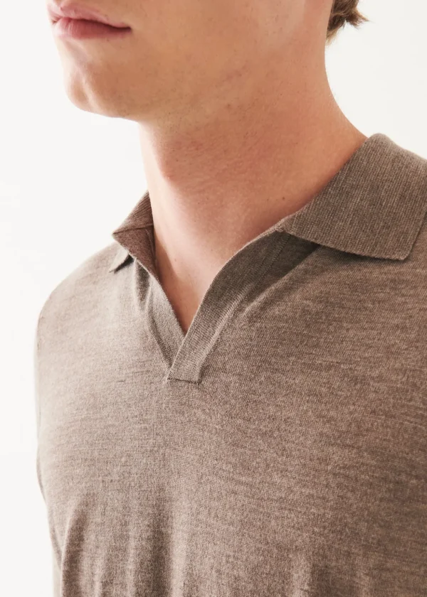 Extra-Fine Merino Open Polo