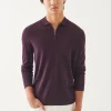 Extra-Fine Merino Quarter Zip Polo