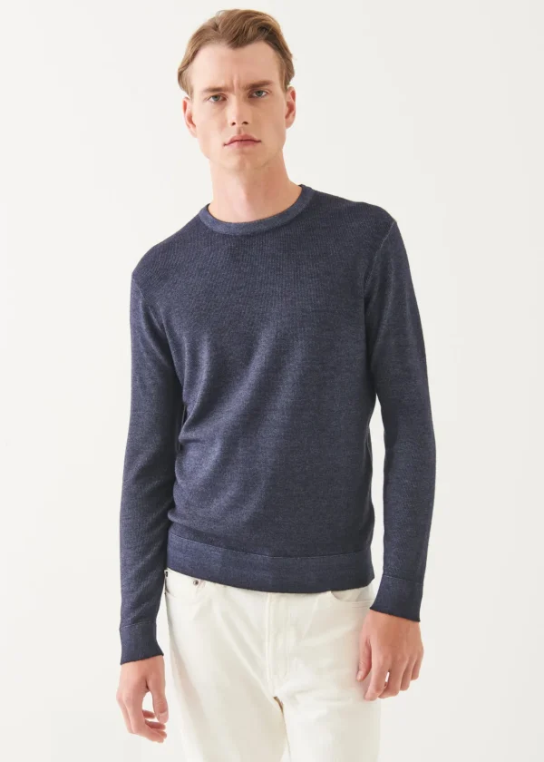 Extra-Fine Merino Seed Stitch Vintage Crewneck