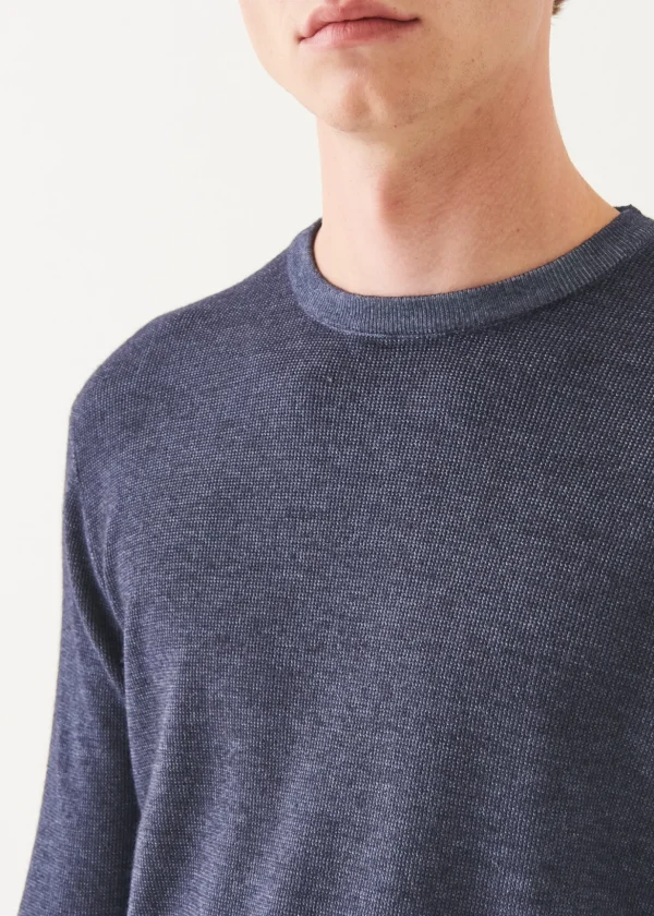 Extra-Fine Merino Seed Stitch Vintage Crewneck