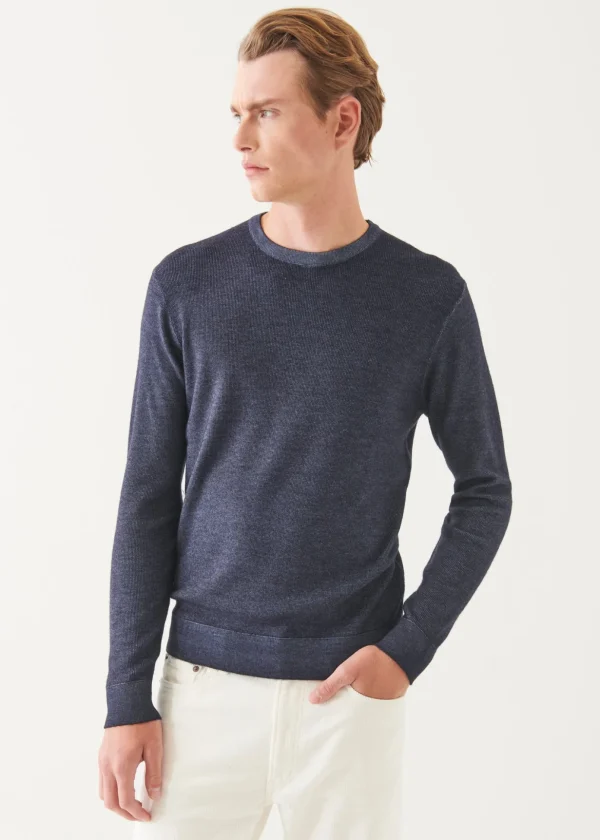 Extra-Fine Merino Seed Stitch Vintage Crewneck