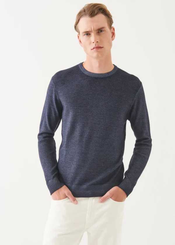 Extra-Fine Merino Seed Stitch Vintage Crewneck