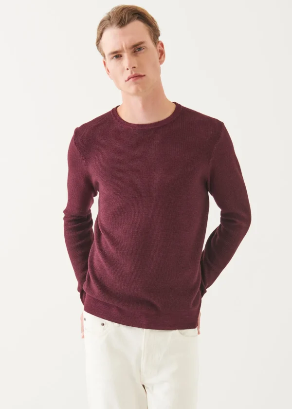 Extra-Fine Merino Seed Stitch Vintage Crewneck