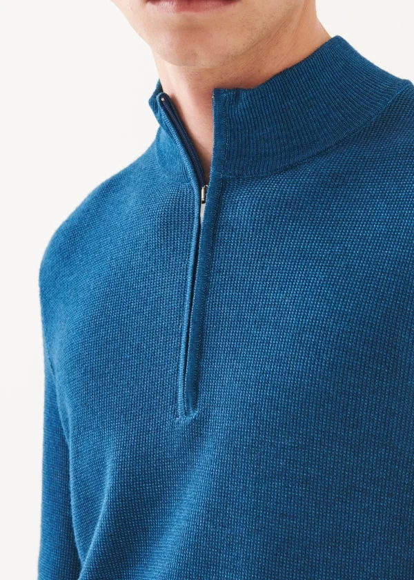 Extra-Fine Merino Textured Quarter Zip