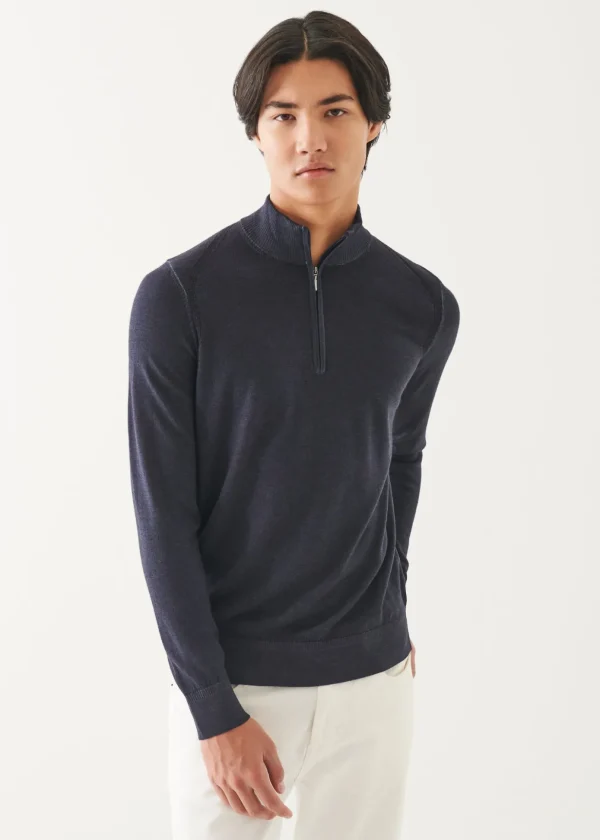 Extra-Fine Merino Vintage Quarter Zip