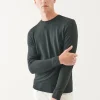 Extra-Fine Merino Vintage Wash Ribbed Hem Crewneck