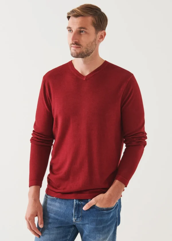 Extra-Fine Merino Vintage Wash V-Neck