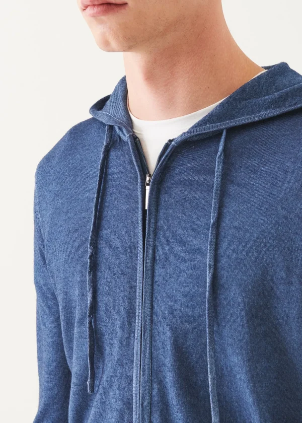 Extra-Fine Merino Vintage Wash Full Zip Hoodie