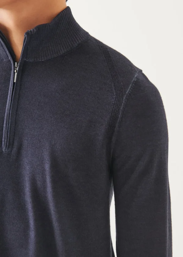 Extra-Fine Merino Vintage Quarter Zip