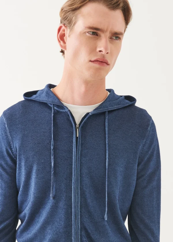 Extra-Fine Merino Vintage Wash Full Zip Hoodie