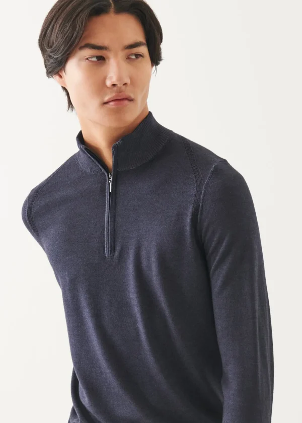 Extra-Fine Merino Vintage Quarter Zip