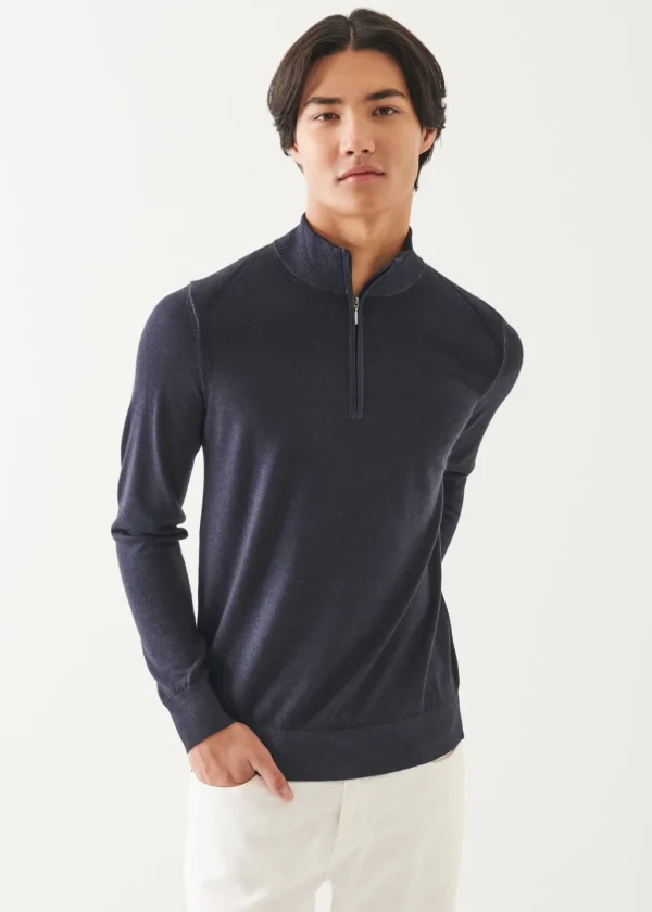 Extra-Fine Merino Vintage Quarter Zip