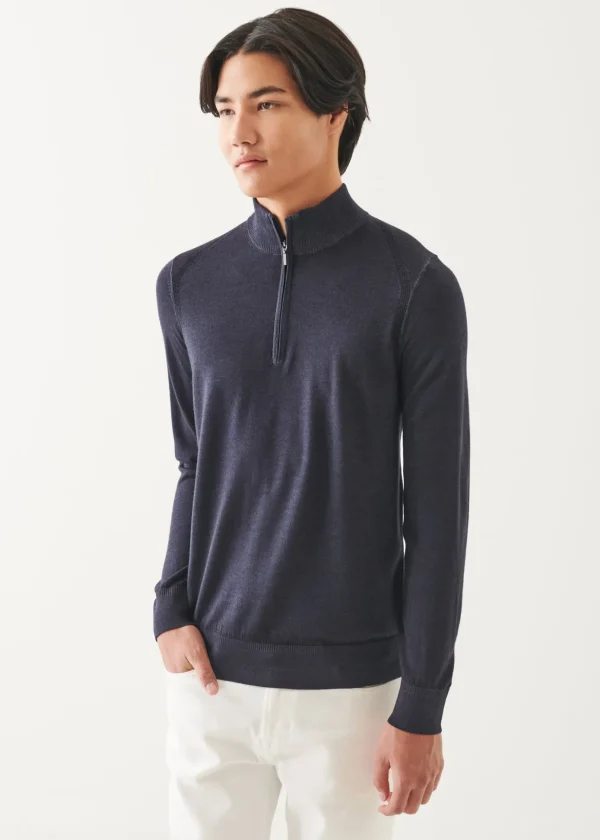 Extra-Fine Merino Vintage Quarter Zip