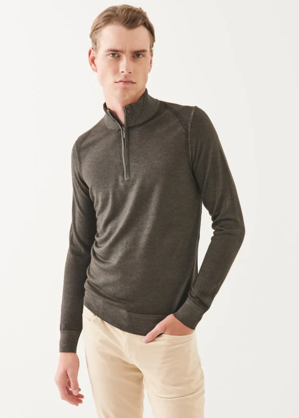 Extra-Fine Merino Vintage Quarter Zip