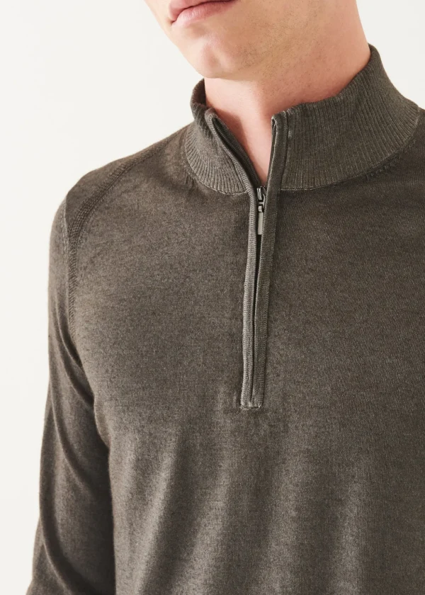 Extra-Fine Merino Vintage Quarter Zip