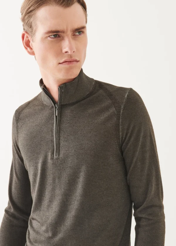 Extra-Fine Merino Vintage Quarter Zip