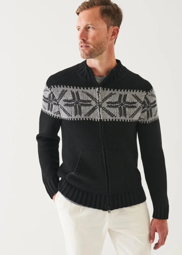 Fairisle Zip-Up Cardigan