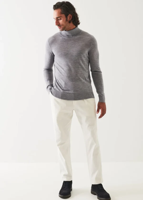 Fine Gauge Merino Wool Turtleneck