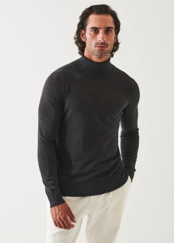 Fine Gauge Merino Wool Turtleneck