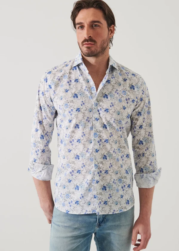 Floral Long Sleeve Cotton Shirt