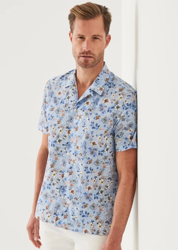 Floral Print Camp Collar Shirt