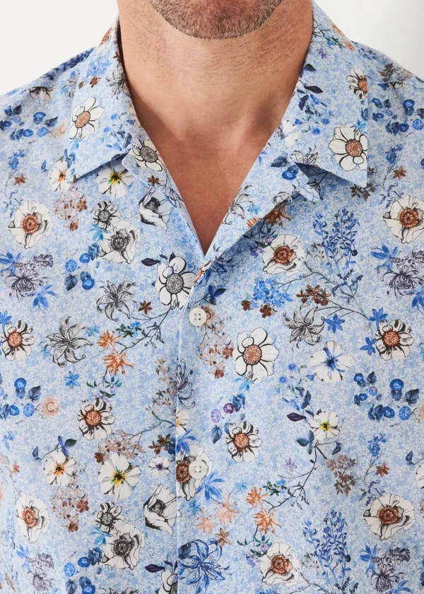 Floral Print Camp Collar Shirt