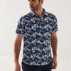 Floral Print Cotton Short Sleeve Shirt