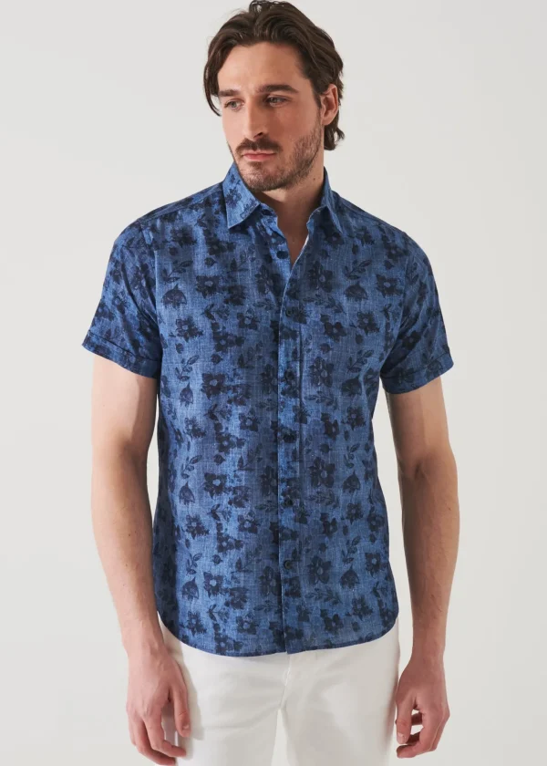 Floral Print Linen Shirt