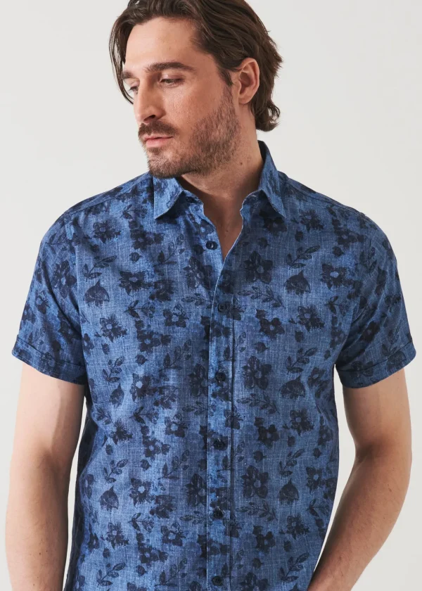 Floral Print Linen Shirt