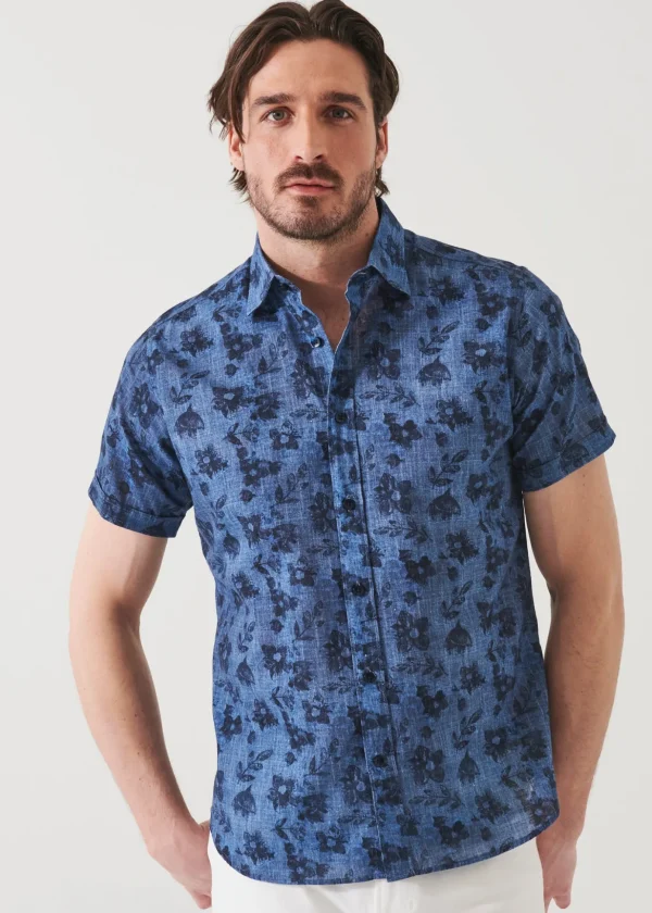 Floral Print Linen Shirt