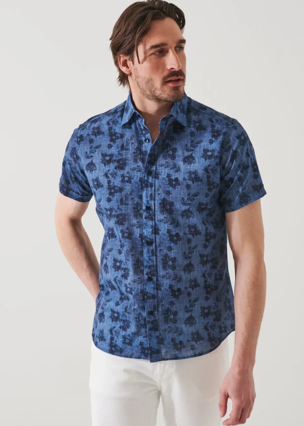 Floral Print Linen Shirt