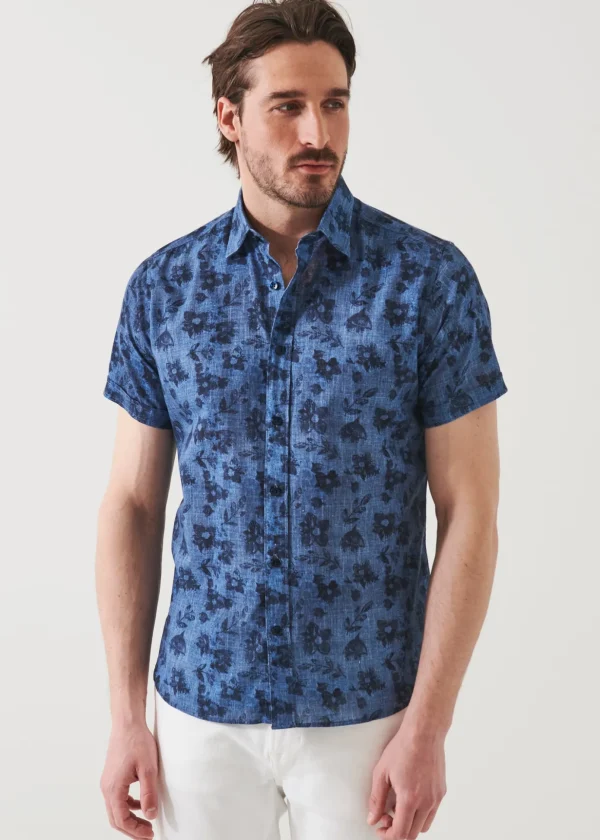 Floral Print Linen Shirt