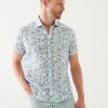 Floral Print Linen Short Sleeve Shirt