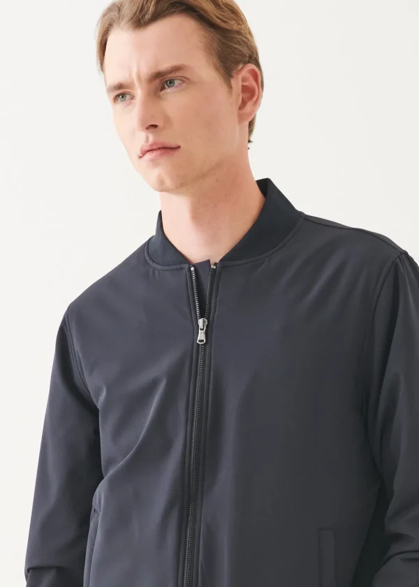 Italian Nylon Stretch Padded Bomber Jacket