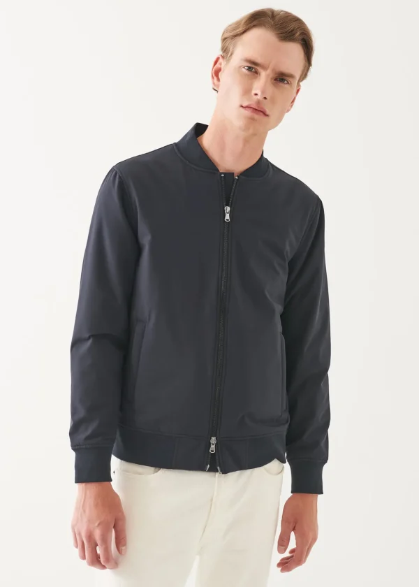 Italian Nylon Stretch Padded Bomber Jacket