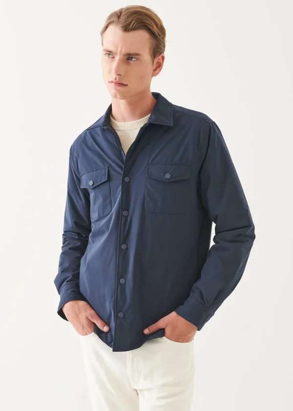 Italian Nylon Utility Shirt Jacket