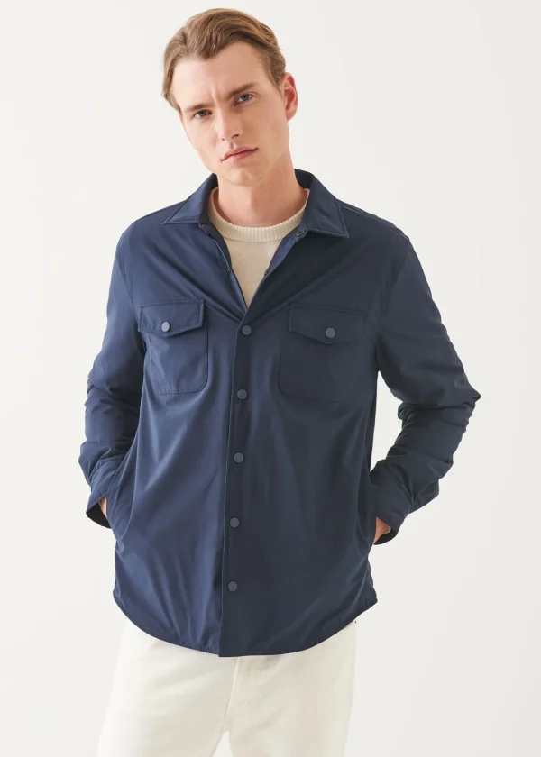 Italian Nylon Utility Shirt Jacket