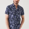 Leaf Print Cotton Shirt