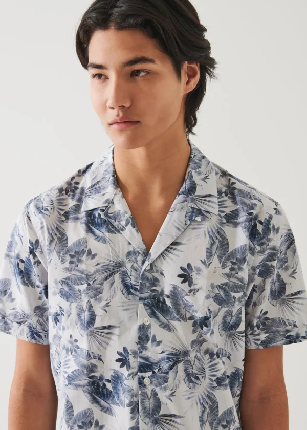 Leaf Print Cotton Shirt