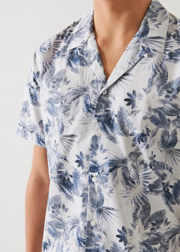 Leaf Print Cotton Shirt