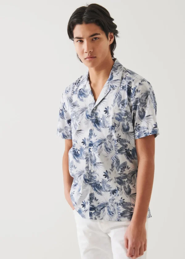 Leaf Print Cotton Shirt