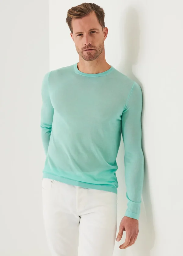 Lightweight Merino Blend Crewneck Sweater