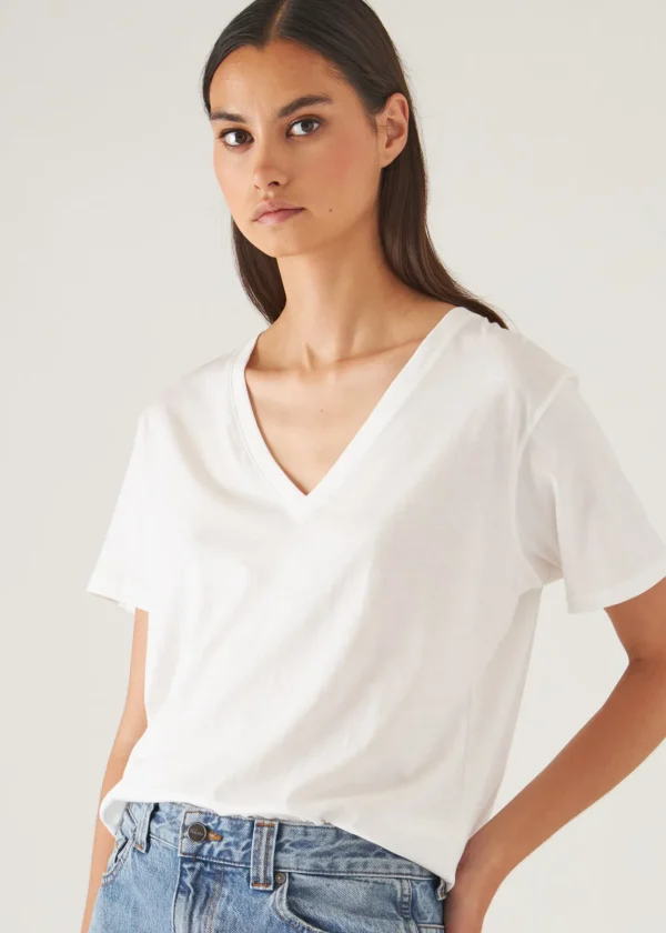 Lightweight Pima Cotton Boyfriend V-Neck T-Shirt