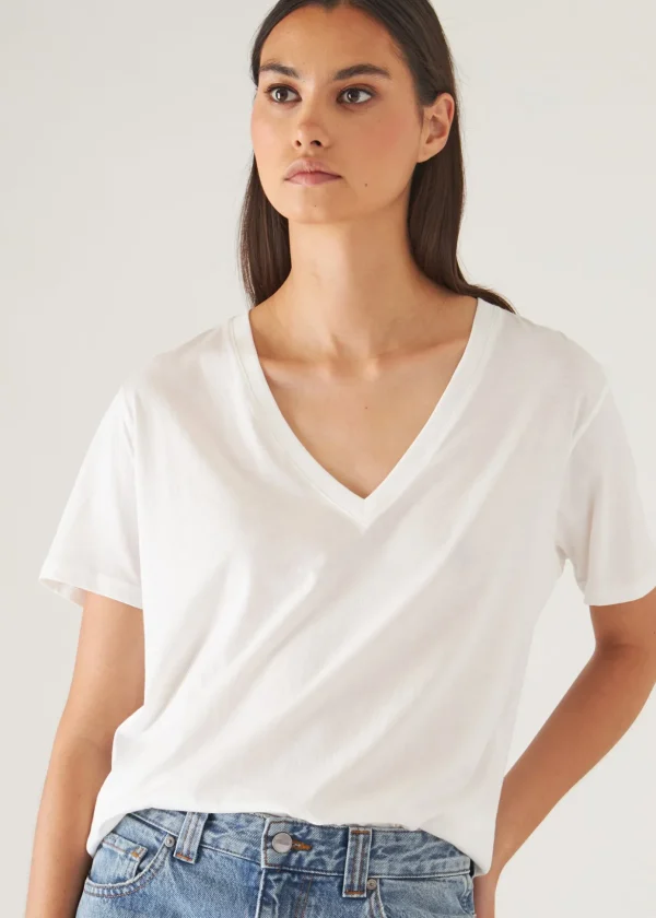 Lightweight Pima Cotton Boyfriend V-Neck T-Shirt