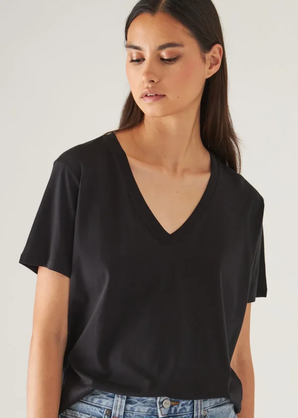 Lightweight Pima Cotton Boyfriend V-Neck T-Shirt