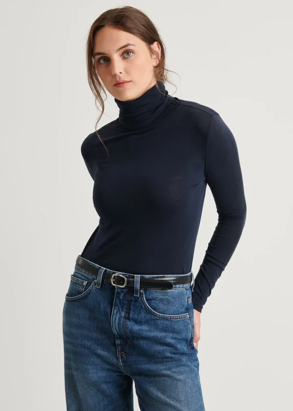 Lightweight Pima Cotton Turtleneck